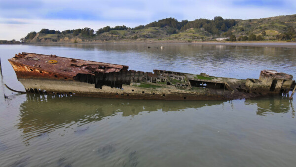 Sunken ship off of Castro Point